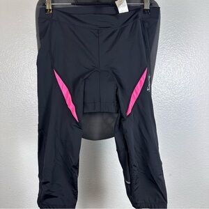 Stylish Black and Pink Women's Bike Shorts‎